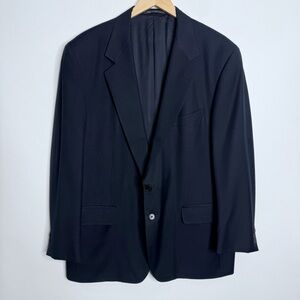 Ermenegildo Zegna Men's 100%‎ Wool Navy Sport Coat Blazer Two Button Size 56